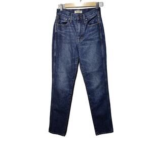 Madewell Sz 24 Perfect Vintage Jeans High Rise Denim Dark Wash Organic NA921